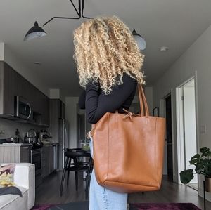 Tan Leather Tote/Bag/Purse purchased in italy